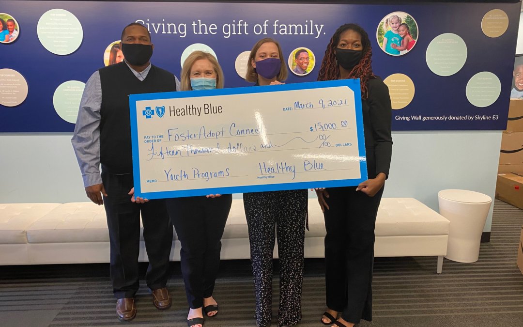 FosterAdopt Connect Receives $15,000 from Healthy Blue