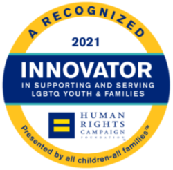 human rights innovator lgbtq logo